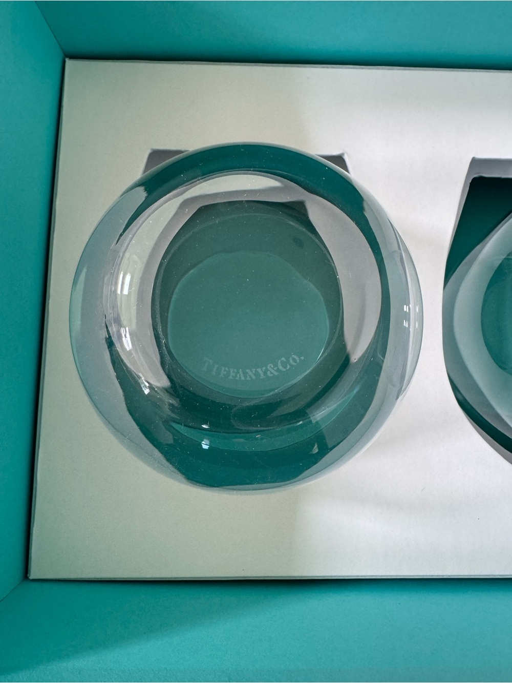 Tiffany & Co. Stemless Wine Glasses - Set of 2 - Picture 2 of 5